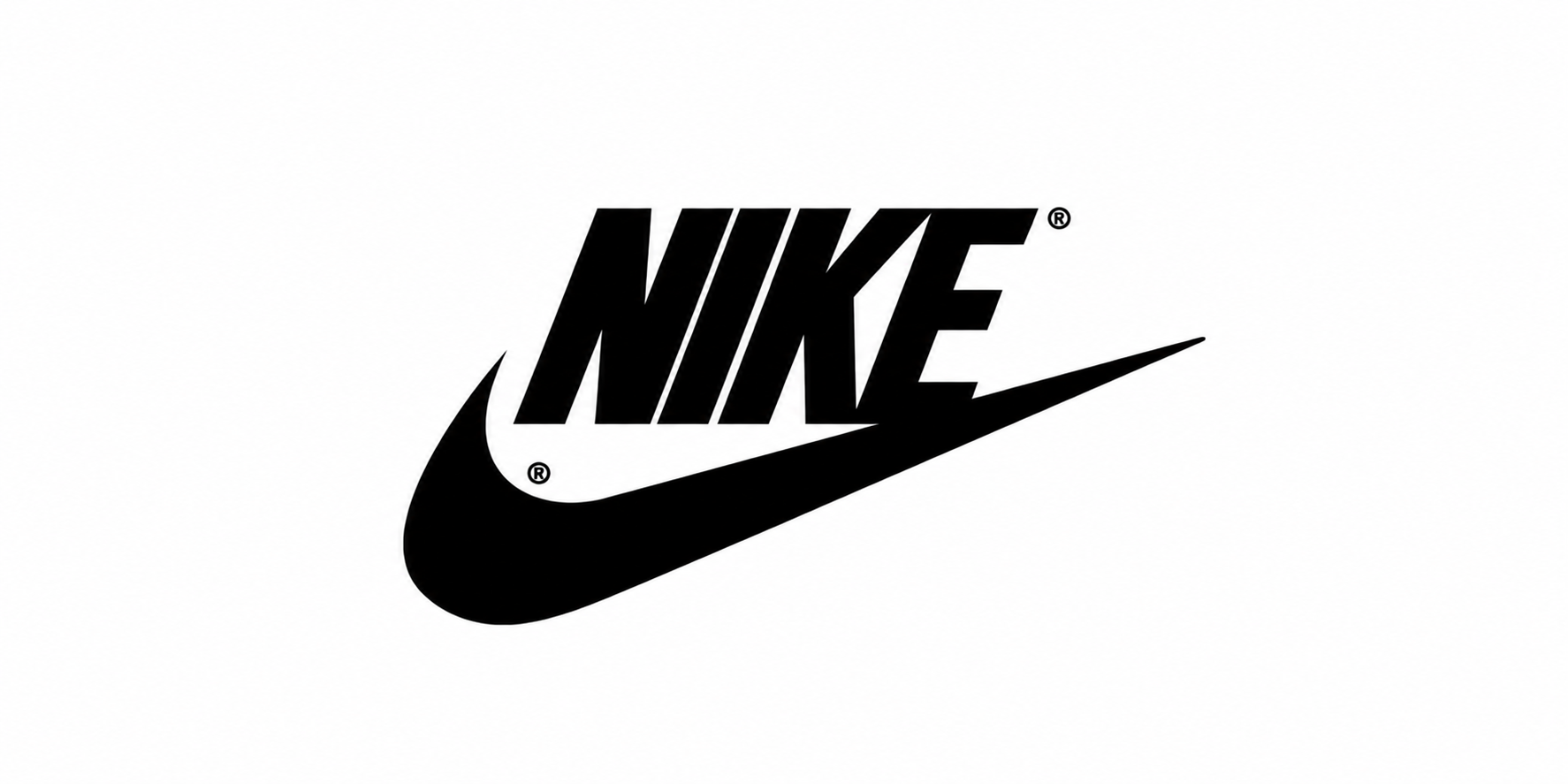 Black Nike logo featuring stylized text and iconic swoosh design