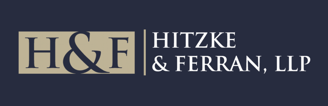 Logo for Hitzke & Ferran, LLP featuring initials H&F and company name.