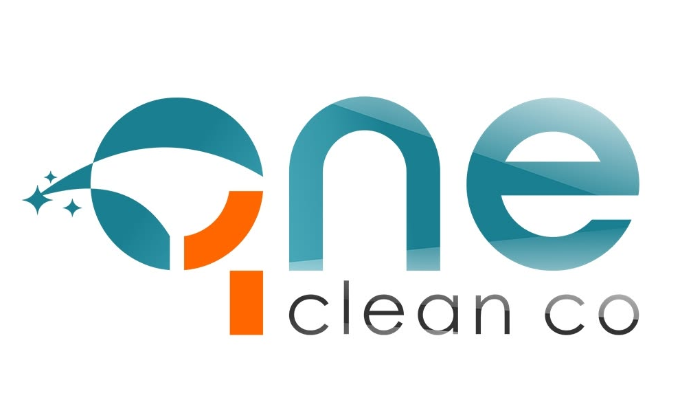 Logo featuring the text "one clean co" with a clean, modern design and stars.