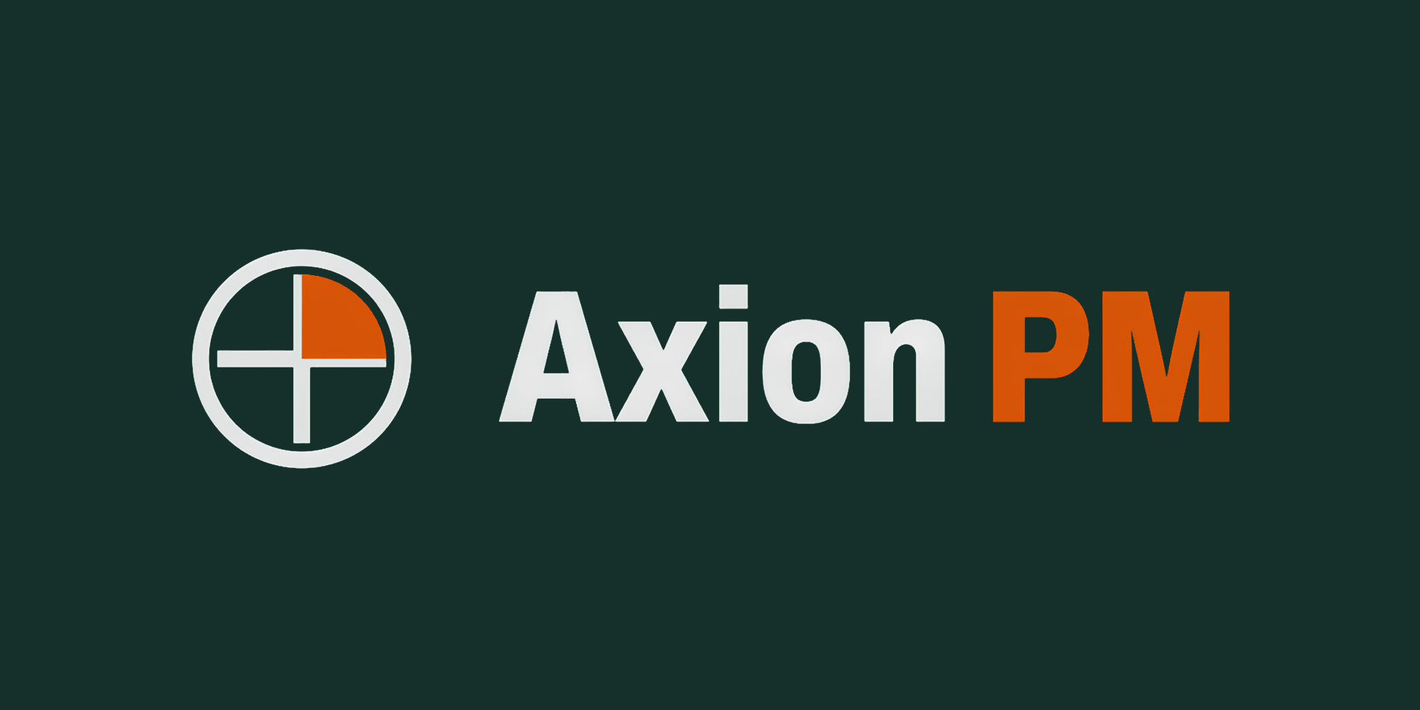 Logo of AxionPM featuring a circular icon and stylized text in two colors
