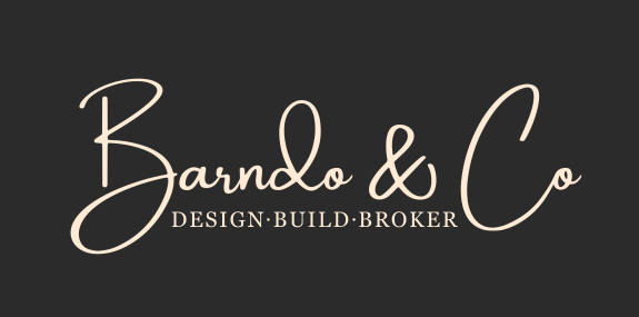 Logo for Barndo & Co, specializing in design, build, and brokerage services